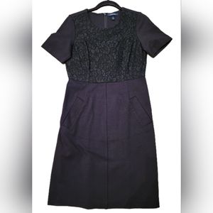 NNT Lands' End Lace, Stretch, Black, Sheath Dress, Size 6